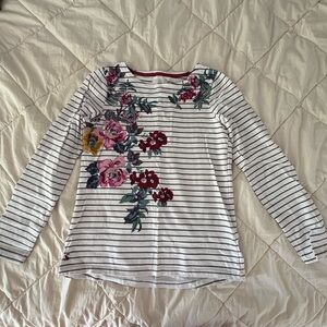 Joules Floral Striped Long Sleeve Top